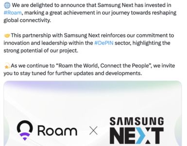 Roam | The DePIN Leader Invested by Samsung Next